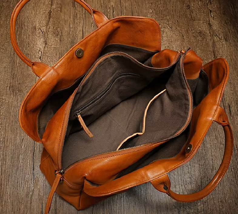 Artisan Cowhide Leather Travel Bag