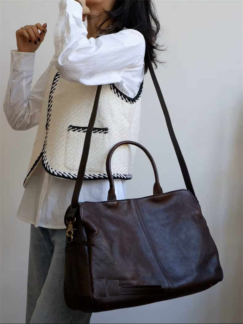 Artisan Cowhide Leather Travel Bag
