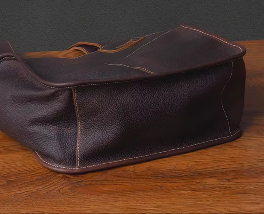 Genuine Cowhide Leather Vintage Tote Bag