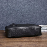 Black Croc Laptop Bag