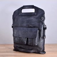 Trifold Artisan Leather Convertible Bag