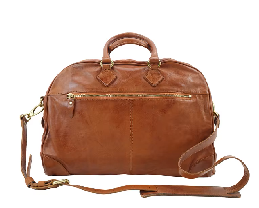 Handmade Cowhide Leather Weekender & Business Bag