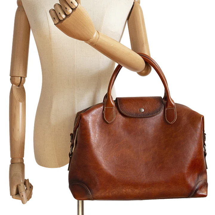 Handmade Cowhide Leather Tote Bag