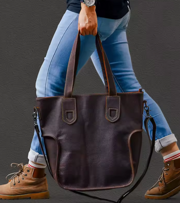 Genuine Cowhide Leather Vintage Tote Bag