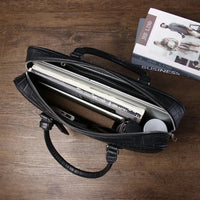 Black Croc Laptop Bag