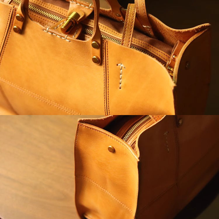 Handmade Italian Leather Tote Bag – Unisex