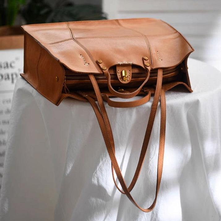 Handmade Italian Leather Tote Bag – Unisex