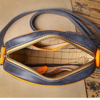 Vintage Crazy Horse Leather Crossbody Bag