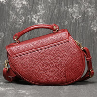 Italian Leather Mini Crossbody Saddle Bag