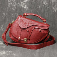 Italian Leather Mini Crossbody Saddle Bag