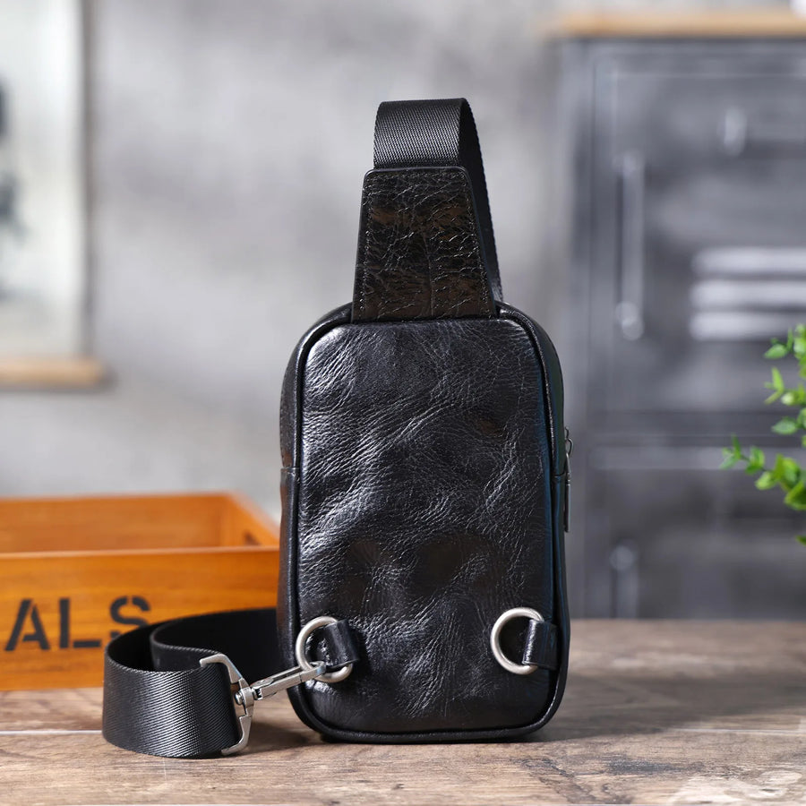Men’s Leather Crossbody Sling Bag