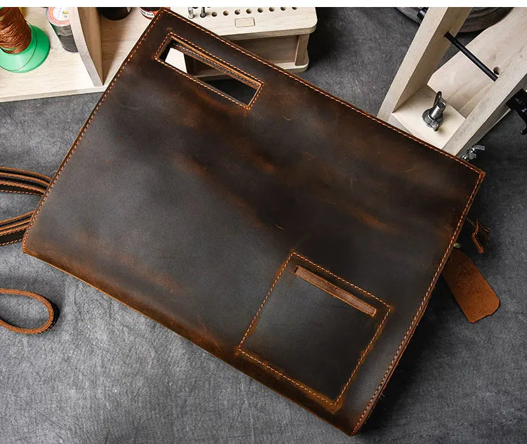 Genuine Leather Multi-Use Messenger Bag