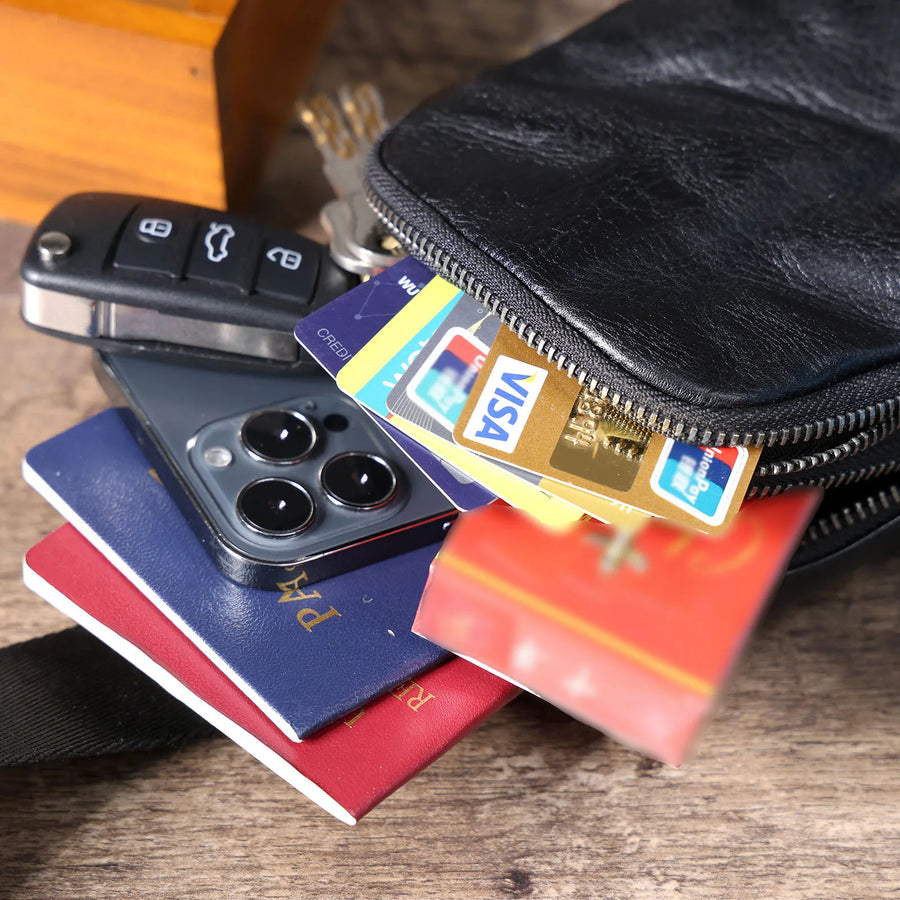 Men’s Leather Crossbody Sling Bag
