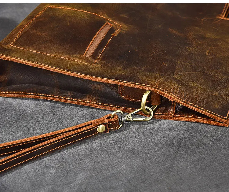 Genuine Leather Multi-Use Messenger Bag