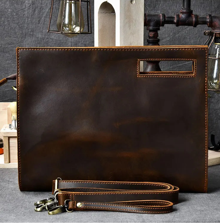 Genuine Leather Multi-Use Messenger Bag