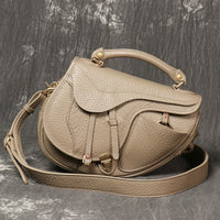 Italian Leather Mini Crossbody Saddle Bag