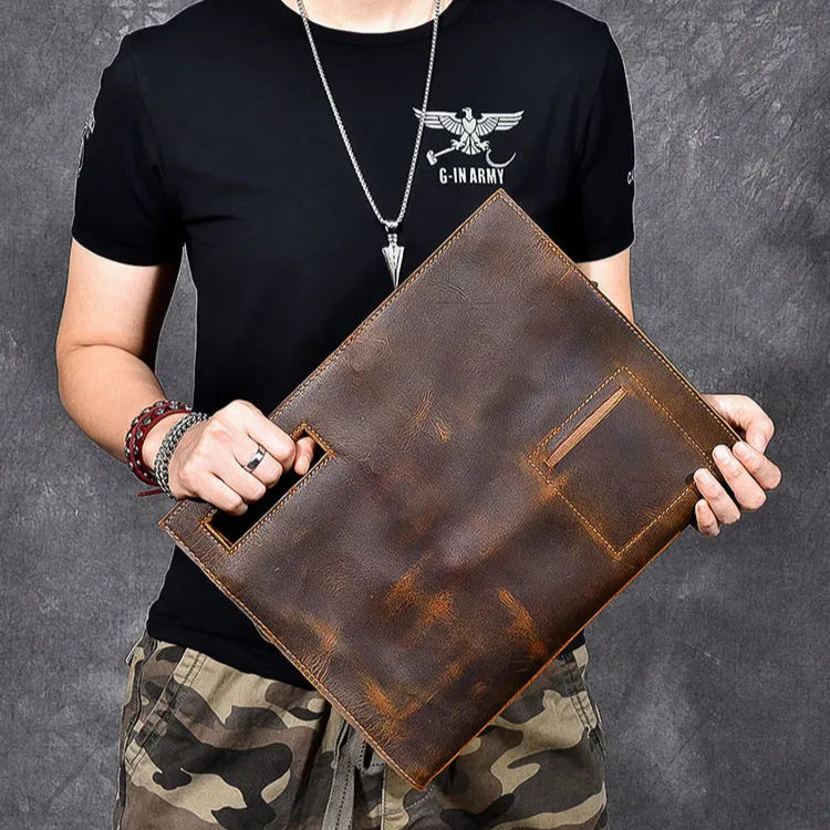 Genuine Leather Multi-Use Messenger Bag