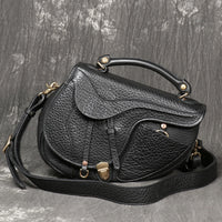 Italian Leather Mini Crossbody Saddle Bag