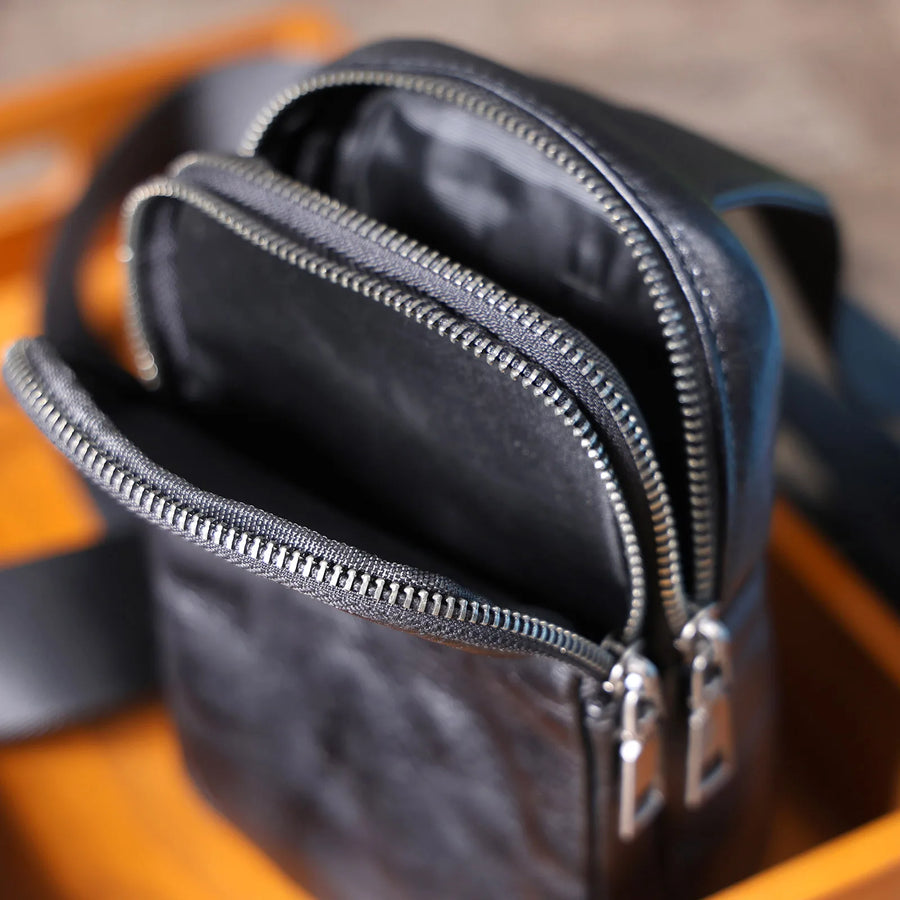 Men’s Leather Crossbody Sling Bag
