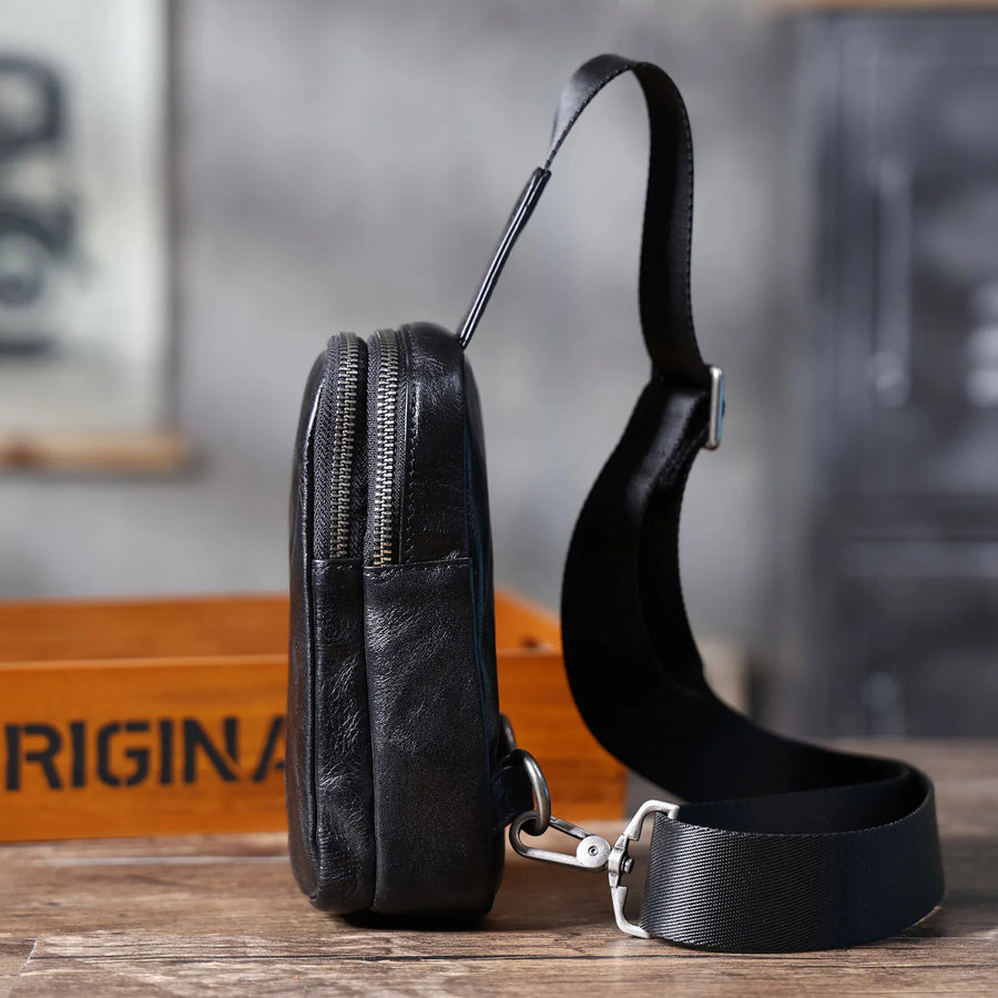 Men’s Leather Crossbody Sling Bag