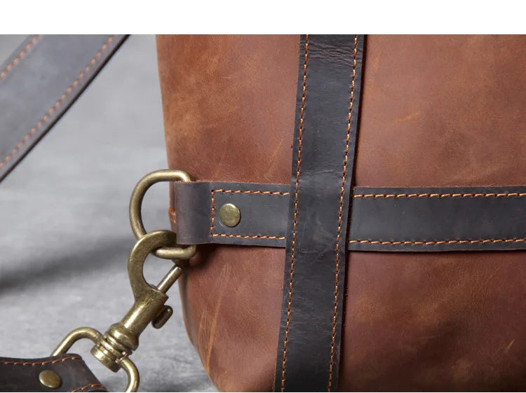 Genuine Leather Convertible Backpack Tote