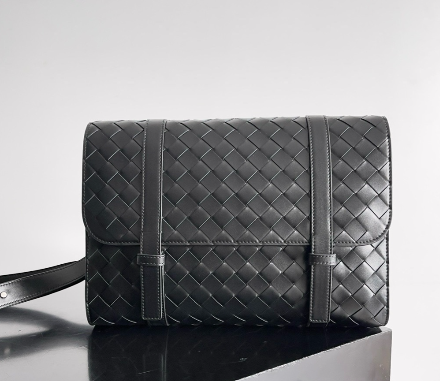 Woven Leather Crossbody Bag