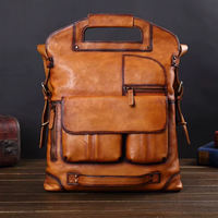 Trifold Artisan Leather Convertible Bag