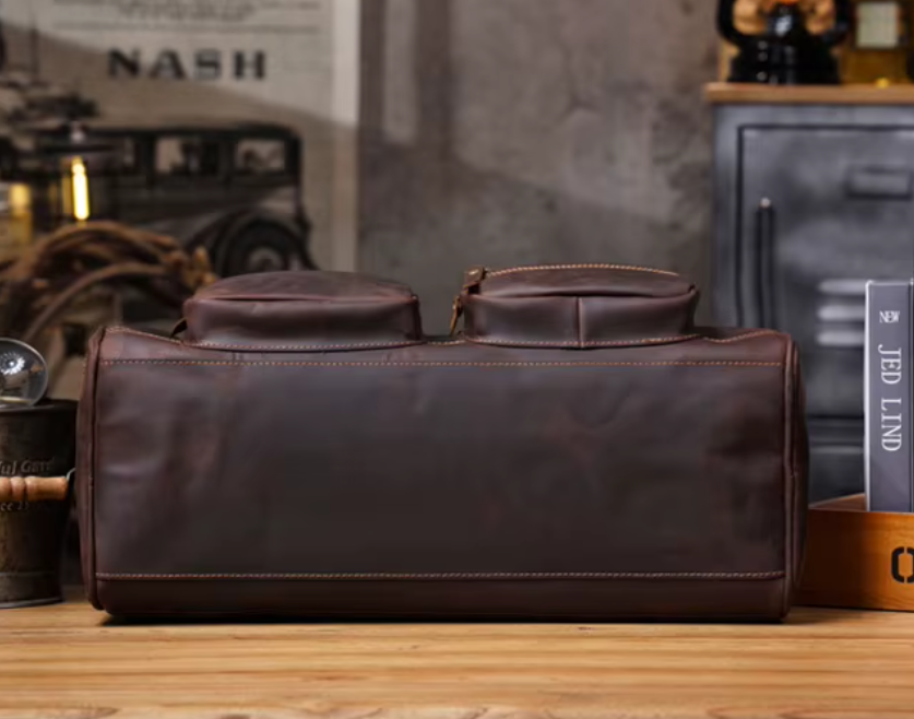 Titan Multi-Pocket Large Leather Briefcase