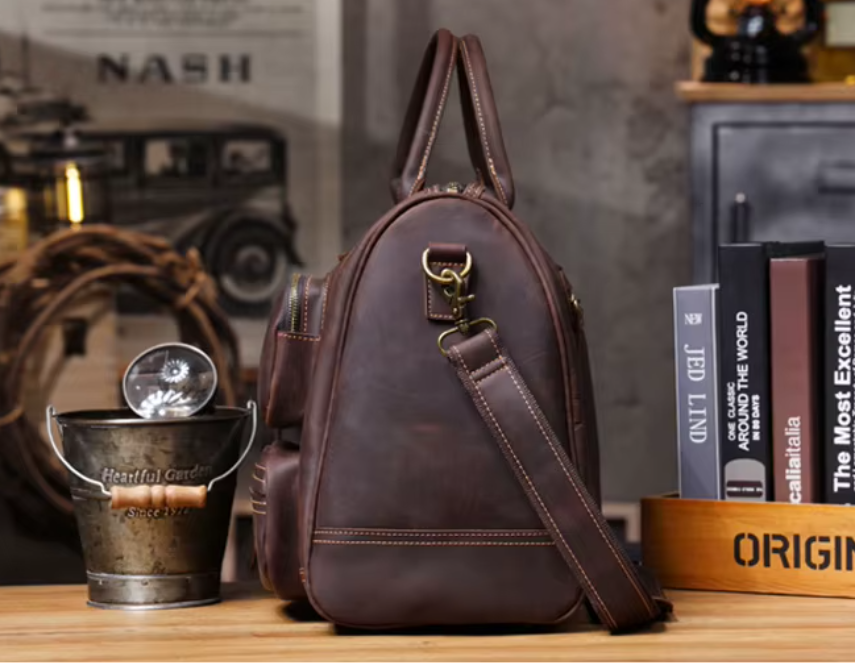 Titan Multi-Pocket Large Leather Briefcase