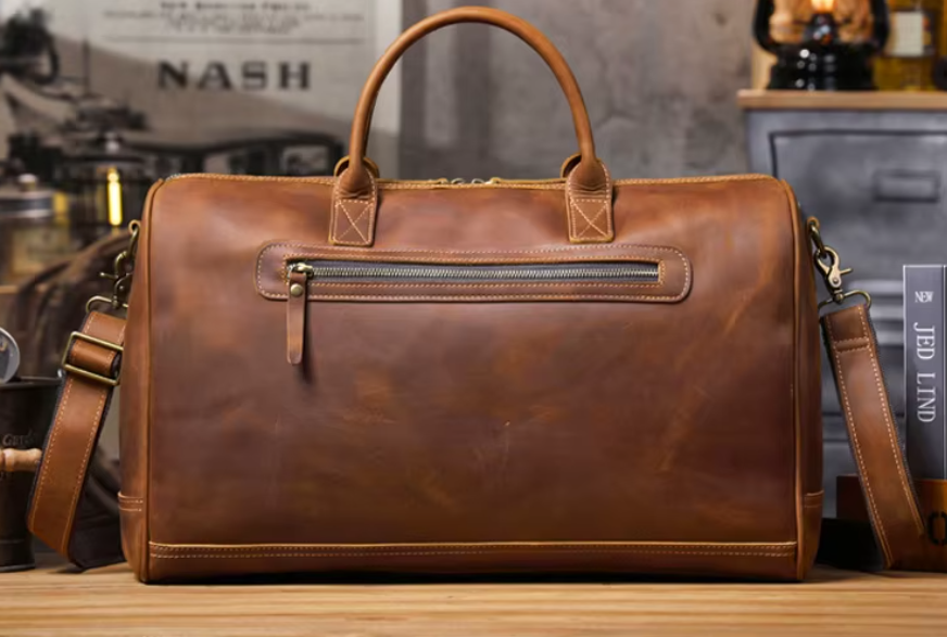 Titan Multi-Pocket Large Leather Briefcase