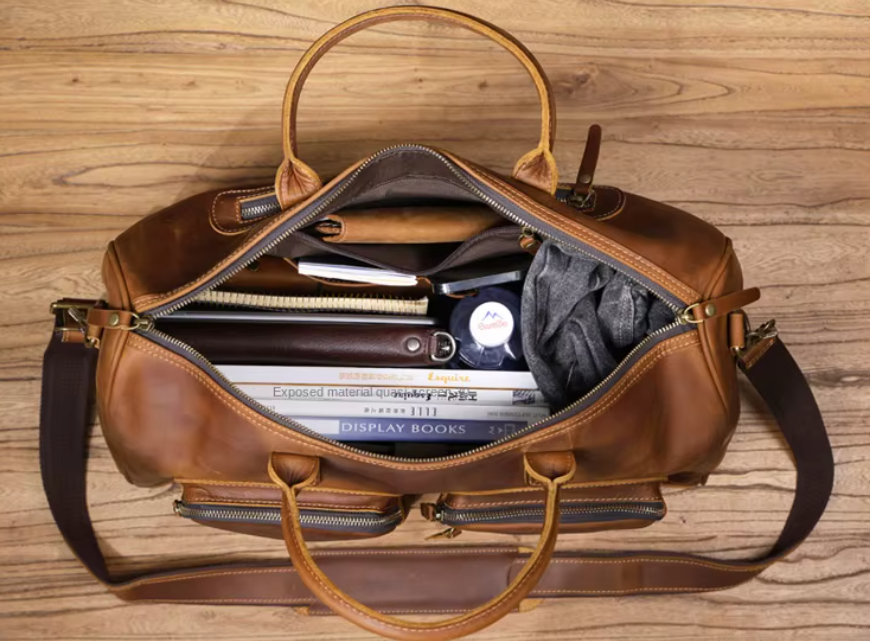 Titan Multi-Pocket Large Leather Briefcase