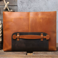 Vintage Crazy Horse Leather Shoulder Messenger Bag