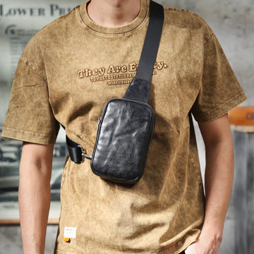 Men’s Leather Crossbody Sling Bag