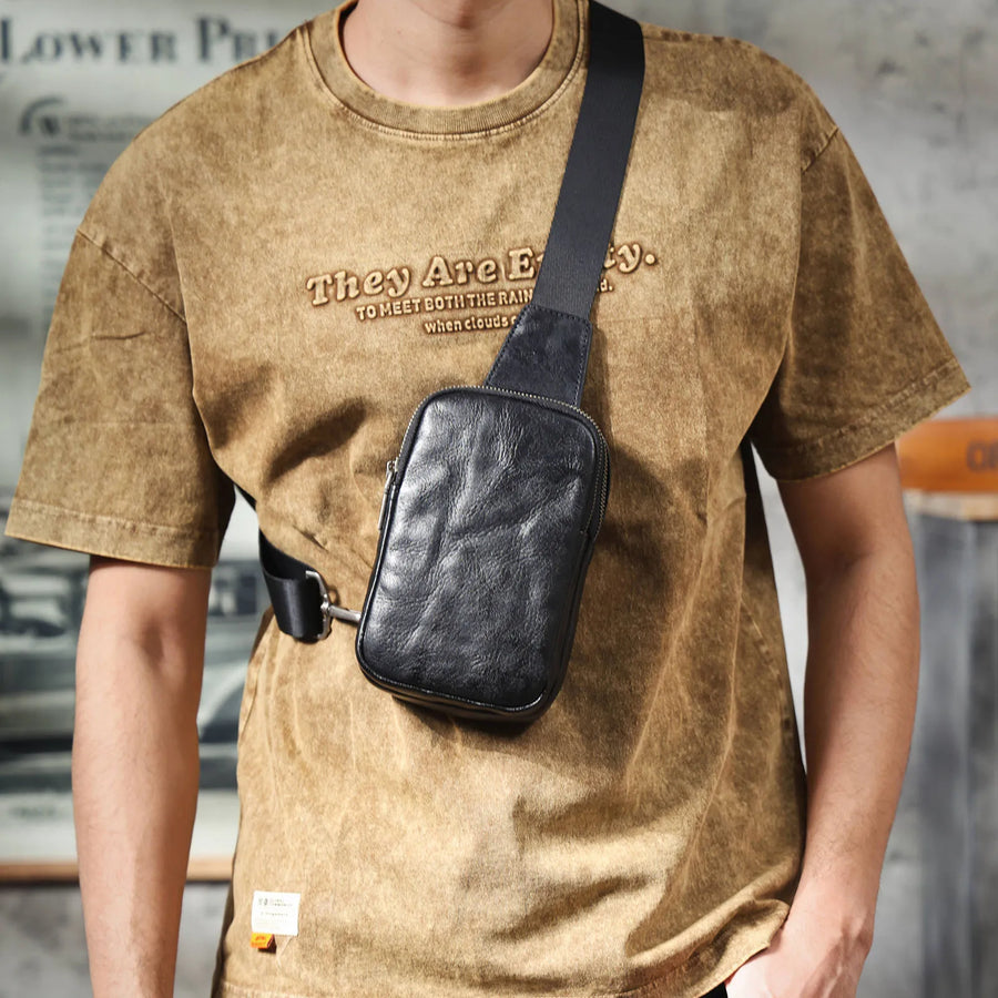 Men’s Leather Crossbody Sling Bag