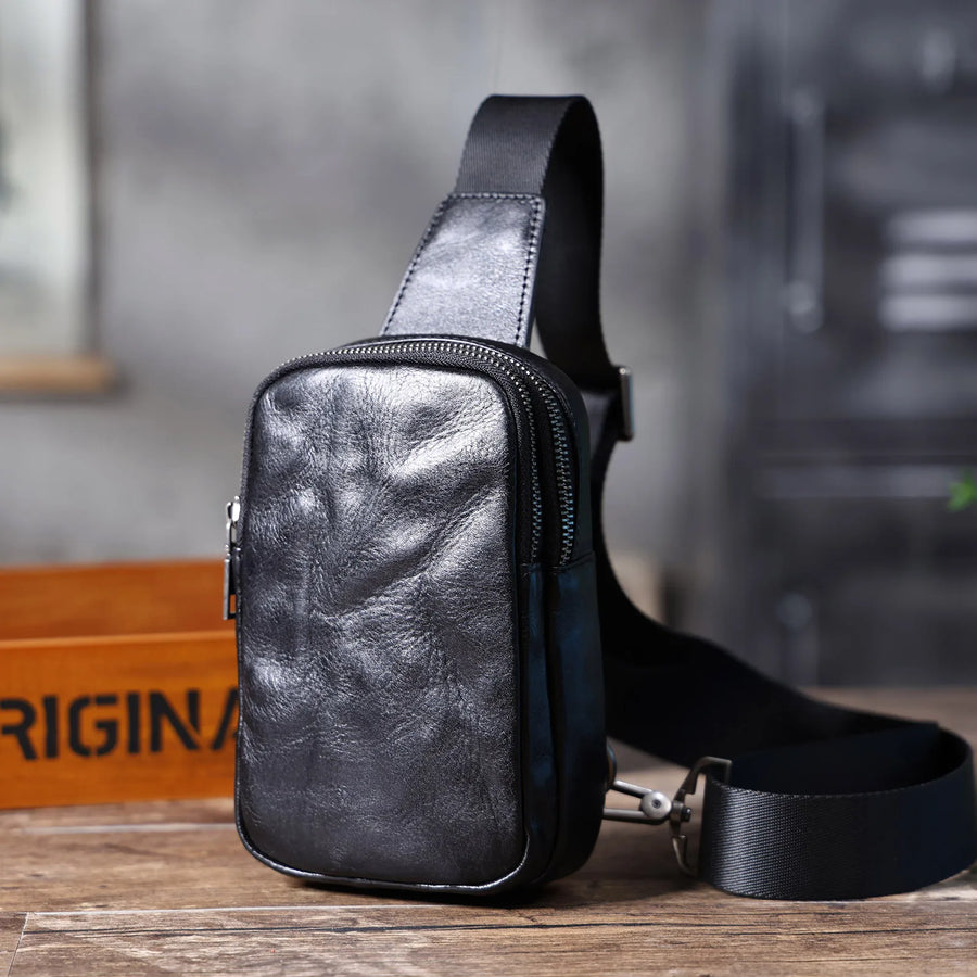 Men’s Leather Crossbody Sling Bag