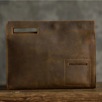 Leather Business Clutch – Cowhide Document & Tablet Bag