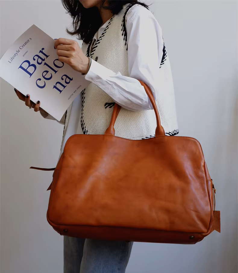 Artisan Cowhide Leather Travel Bag