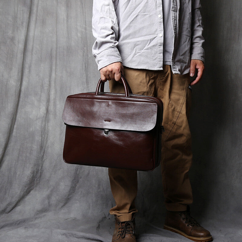 Italian Leather Briefcase – Classic Business Bag