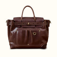 Italian Full Grain Leather Tote Bag | Handmade Vegetable Tanned