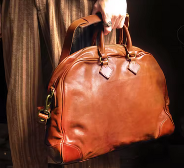 Handmade Cowhide Leather Weekender & Business Bag